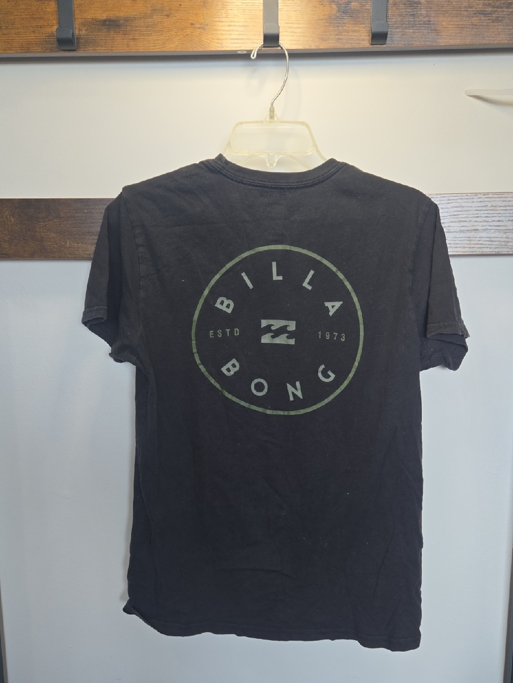 Billabong Black T-Shirt with Olive Green Logo